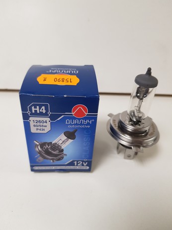 ЛАМПА ГАЛ H4 60/55W 12V 12604 (Диалуч)