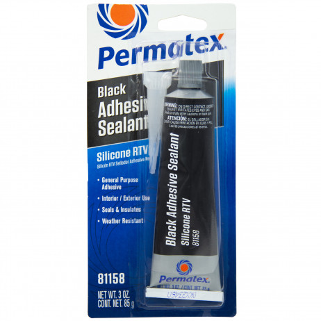 PERMATEX 81158 ГЕРМЕТИК RTV СИЛИКОН ЧЕРНЫЙ 85ГР (США)