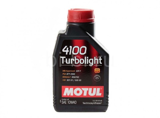 МАСЛО МОТОРНОЕ 4100 TURBOLIGHT 10W40 1Л (Motul)
