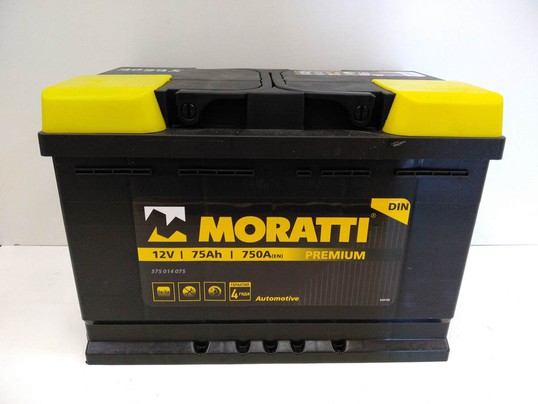 АКБ 75АЧ ЗАЛИТ ЗАРЯЖ (MORATTI)
